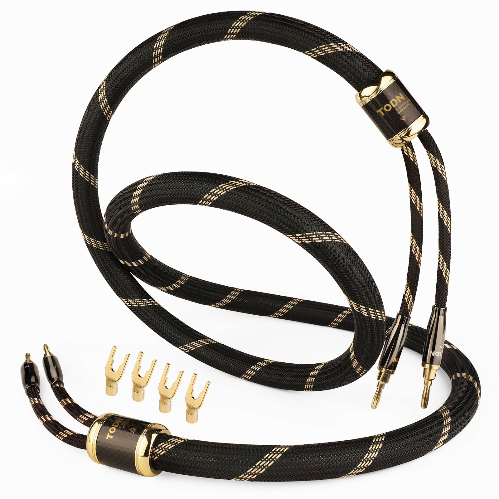 Amazon.com: TODN Audiophile Speaker Cable with Banana Plugs and